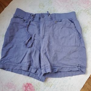 Gloria Vanderbilt Purple Linen Rayon Shorts